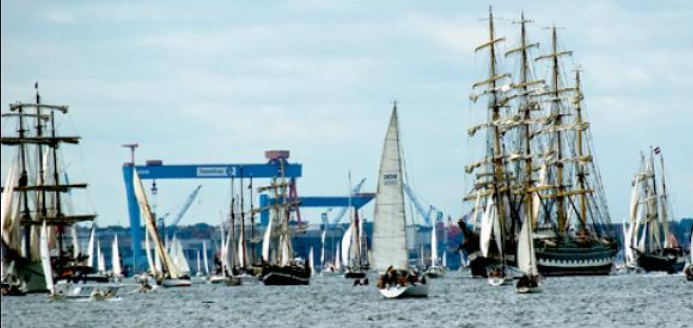 Windjammer segel parad Kiel veckan